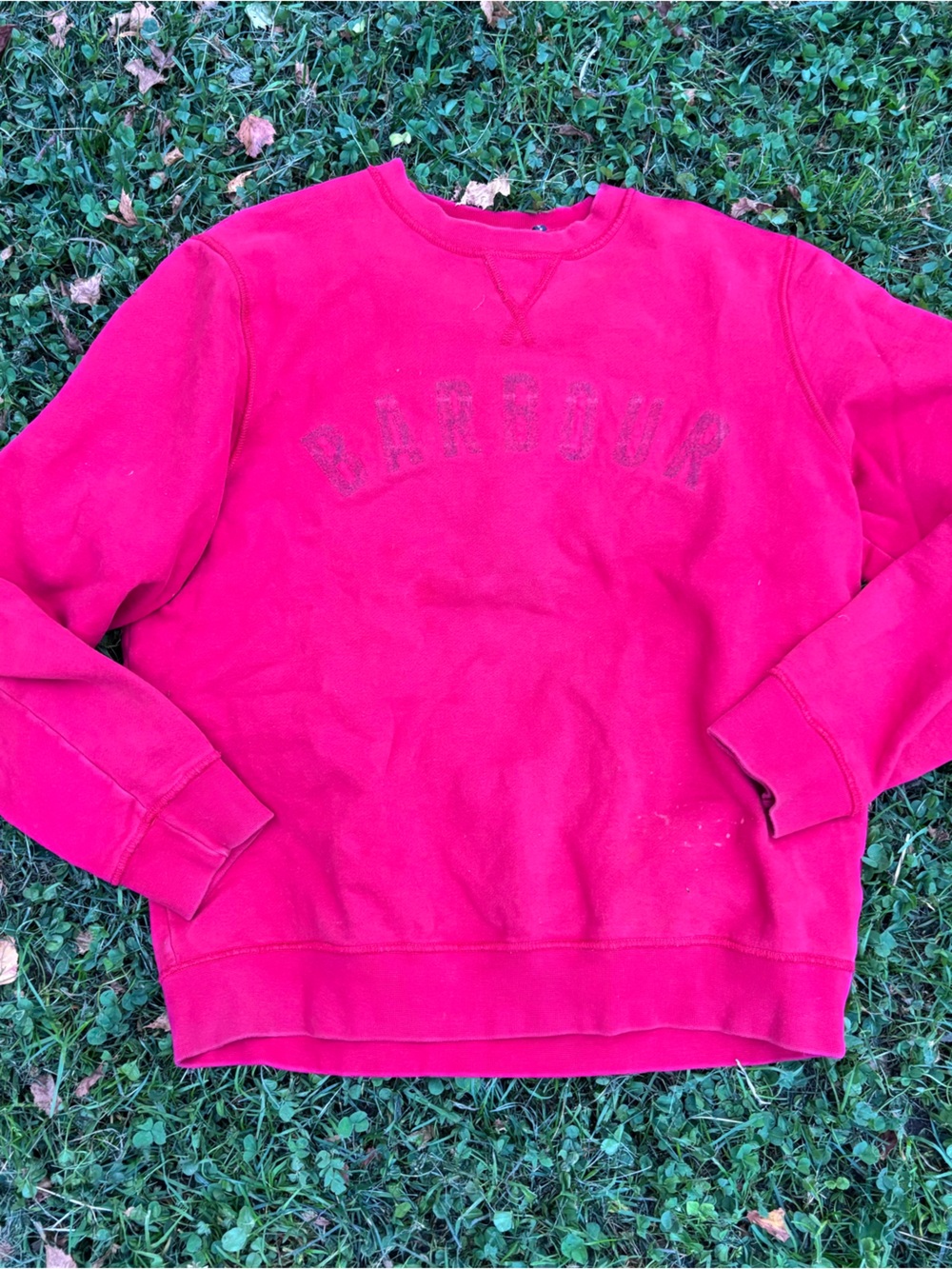 Barbour Bright Red Crewneck Sweatshirt